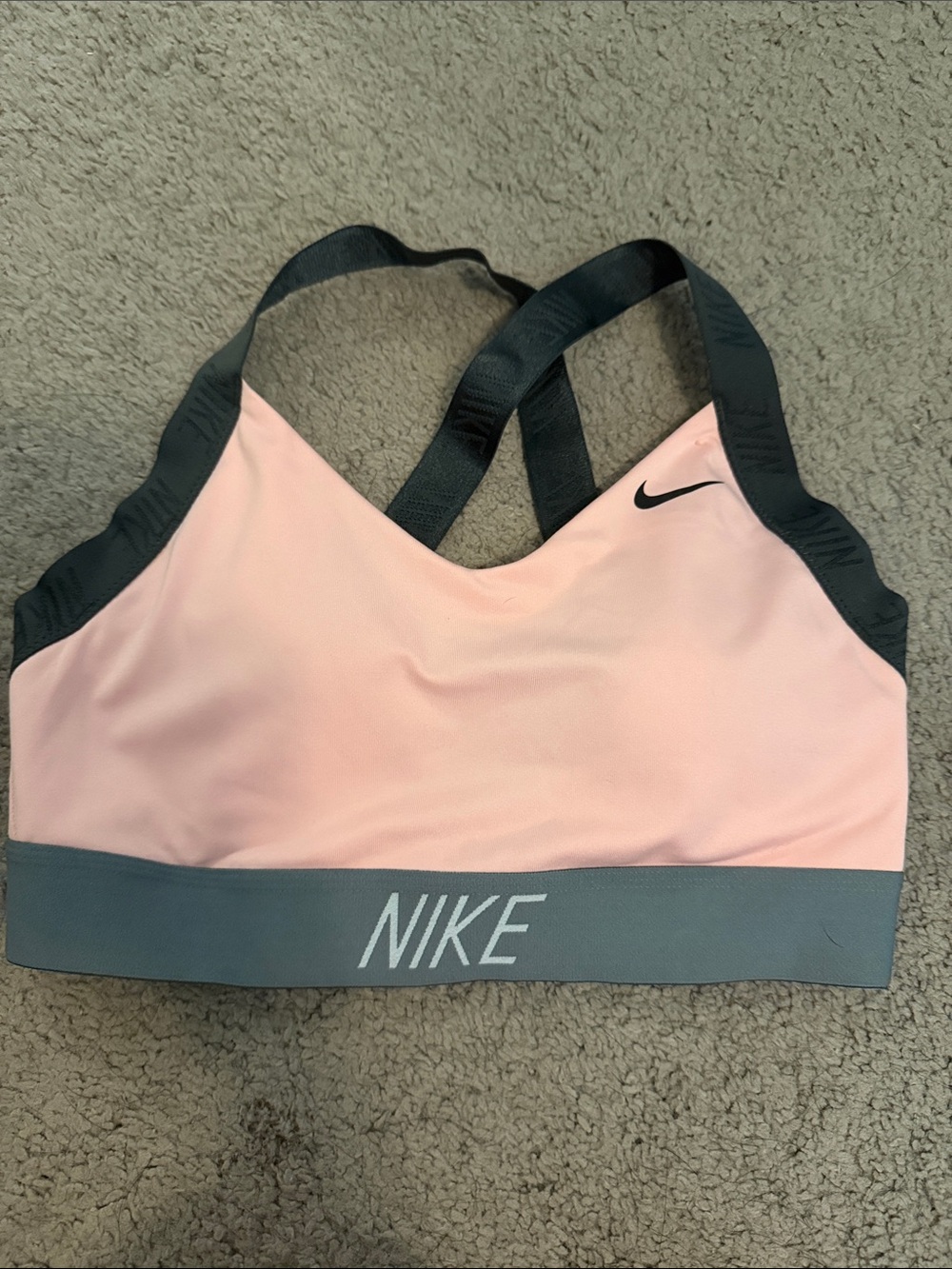 Nike Pink Sports Bra with Gray Band